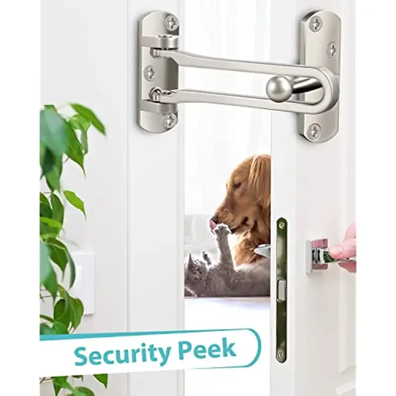 Door bolt Clasp Locks Insurance Door Bolt Anti-Theft Room Bar Buckle Chain Stainless Steel For Bedroom Home Improvement