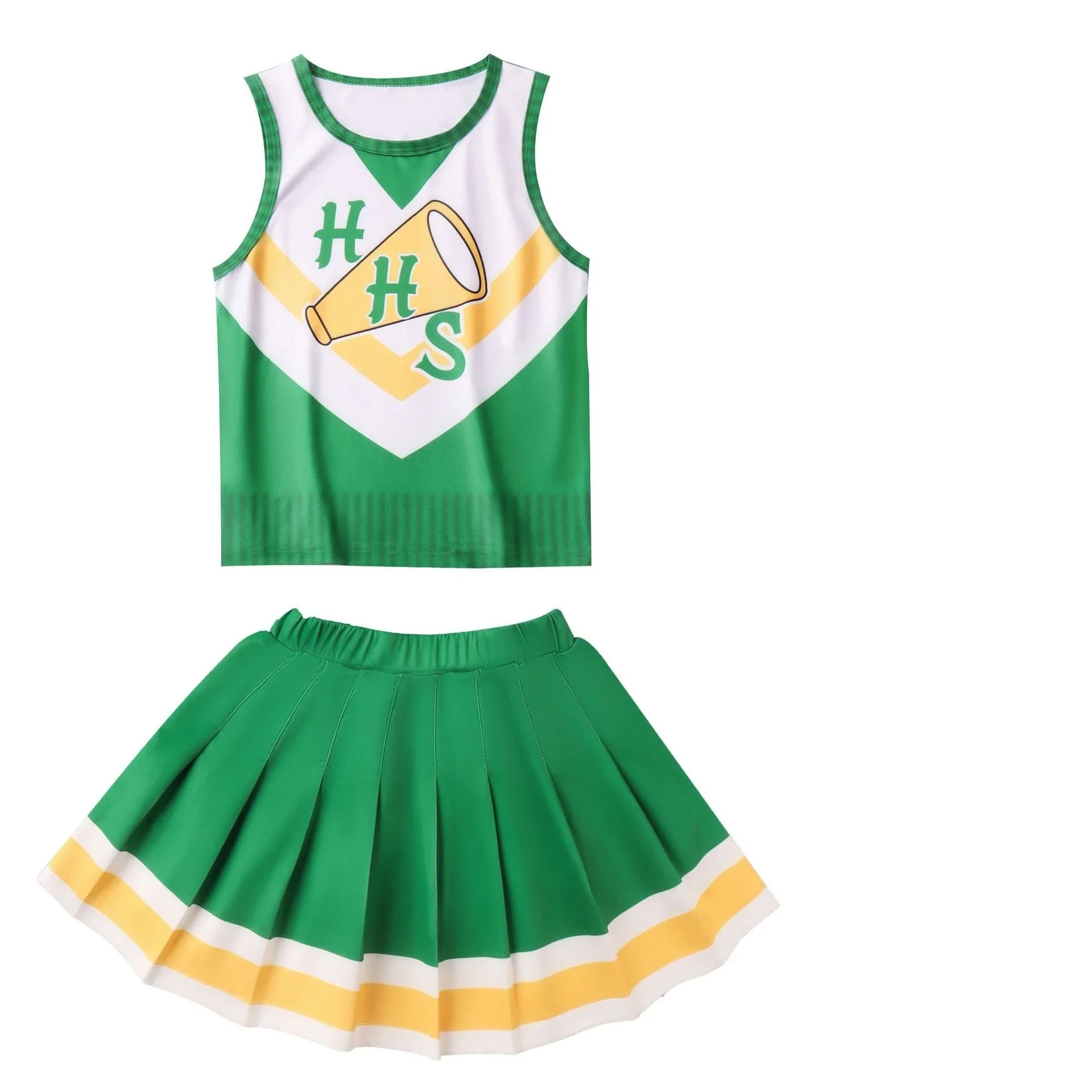 thumbnail image 1 of Halloween Stranger cos 4 Things Chrissy Cunningham Cosplay Costume Cheerleader Hawkins High School Lucas Sinclair Jacket Dress, 1 of 5