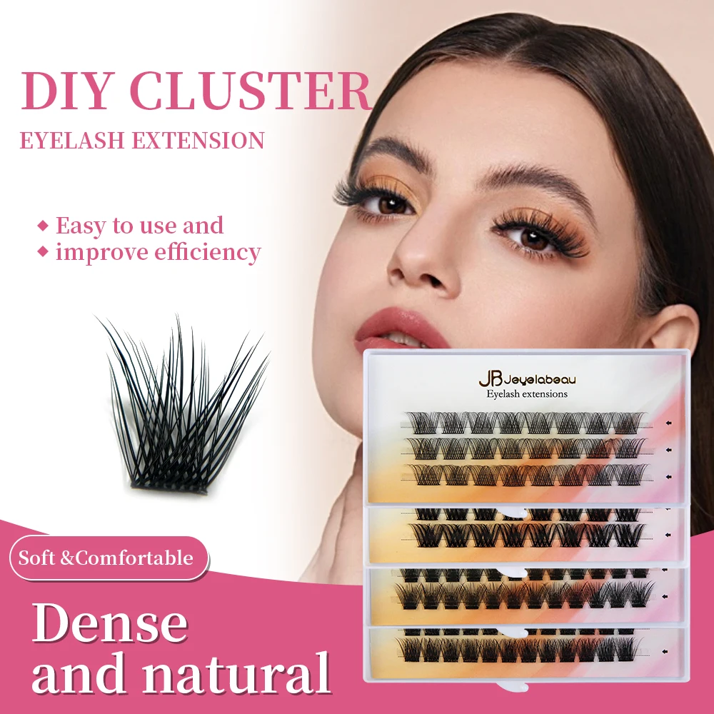 Description Picture 2 of itemDIY Cluster Eyelash Extension Super Fluffy Individual Lash Faux Mink Bunches Premium Material Multi Pointed Natural Eyelash