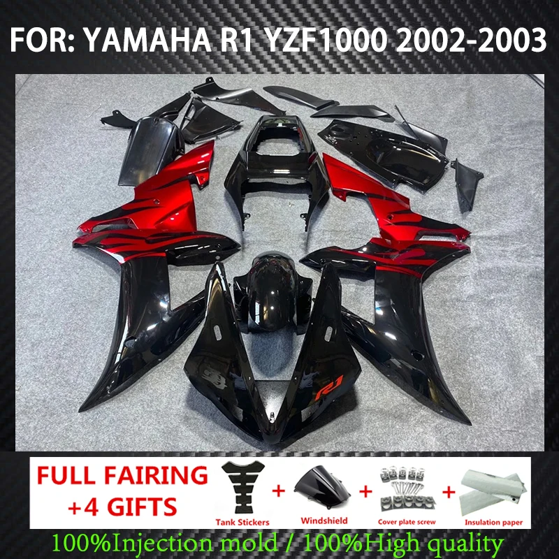

Motorcycle Fairing Kit ABS Plastic Body Injection Fairings Bodywork Bodykits For Yamaha R1 YZF1000 YZFR1 YZF-R1 2002 2003
