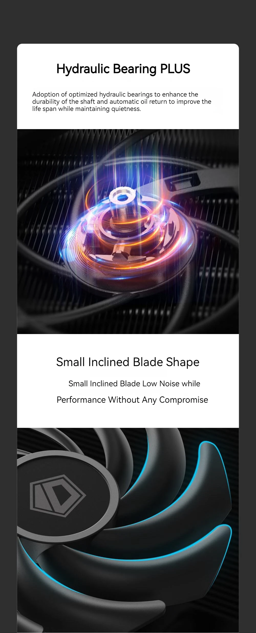 ID-COOLING IS-50X CPU Cooler 5 Heat Pipes 56mm Height ITX Computer Air Cooling R