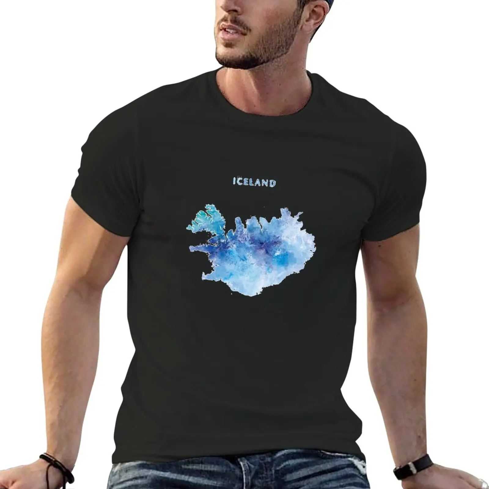 

Iceland Watercolor map Sticker, The Greatest Iceland. T-Shirt sports fan t-shirts black t shirts tshirts for men