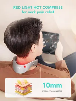 SKG Neck Massager with Heat, 9D Portable Deep Tissue Neck Massager, Cordless Electric Cervical Massager Neck Relaxer Women Men G 6