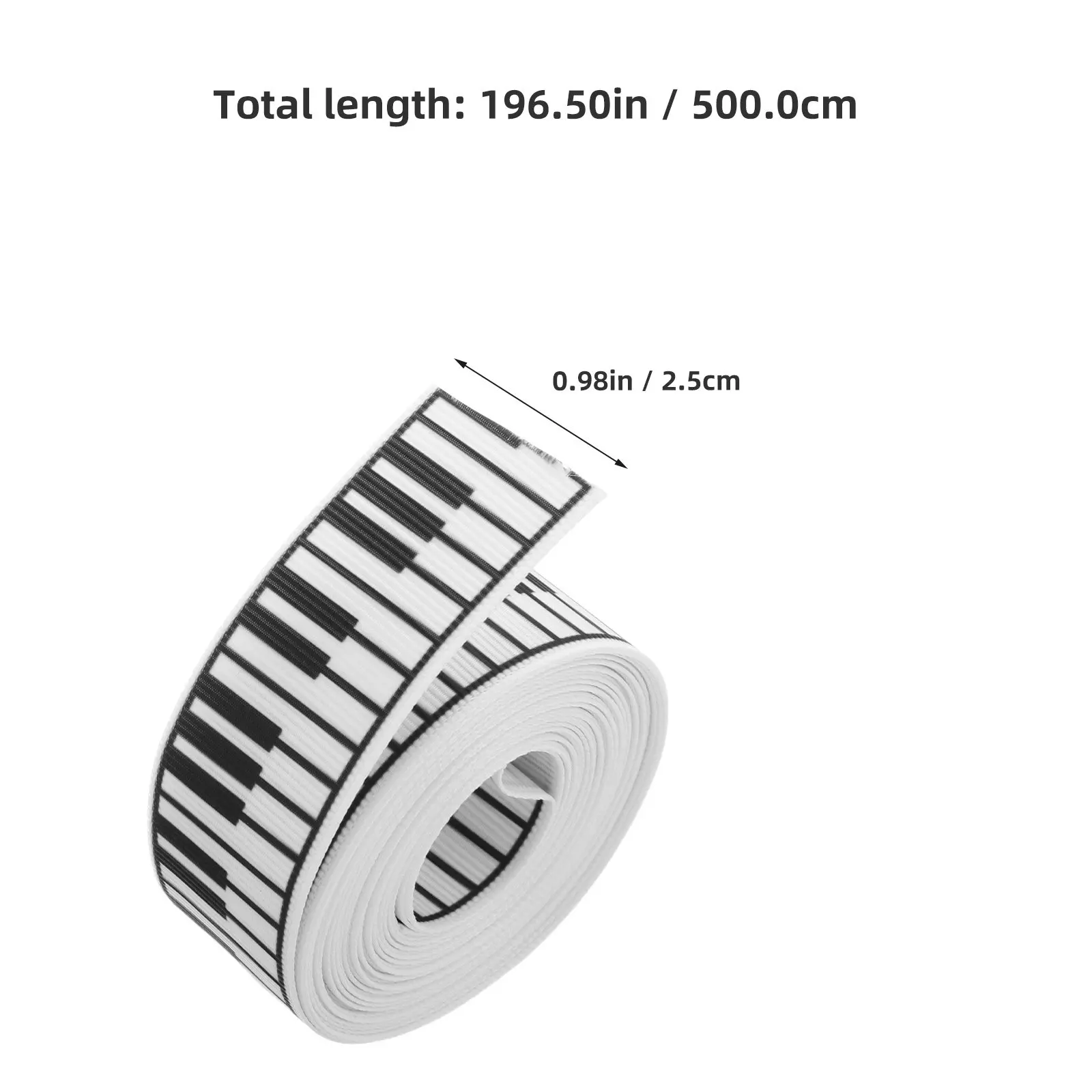 1 rotolo di nastro musicale per pianoforte, nastro stampato bianco e nero per confezioni regalo, decorazioni per feste, nastri per confezioni - immagine 5