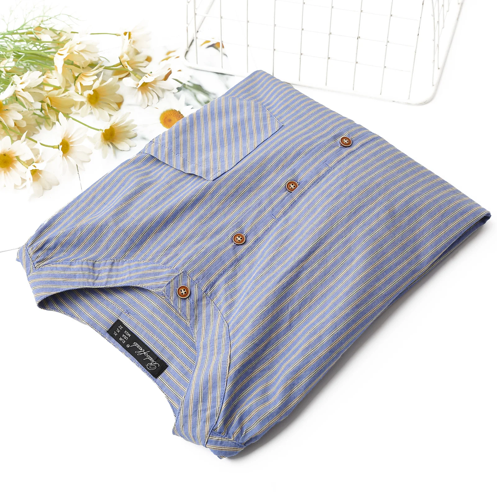 Fashion Plus Size Women's Blouse Autumn New Style Casual Round Neck Vertical Striped Long Sleeve Shirt 2526