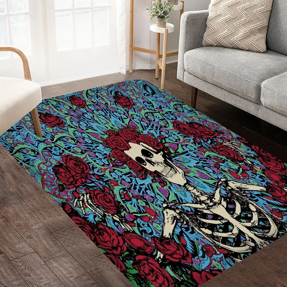 Horror Skull Floor Mat INS Style Soft Bedroom Floor House Laundry Room Mat Anti-skid Household Carpets 5