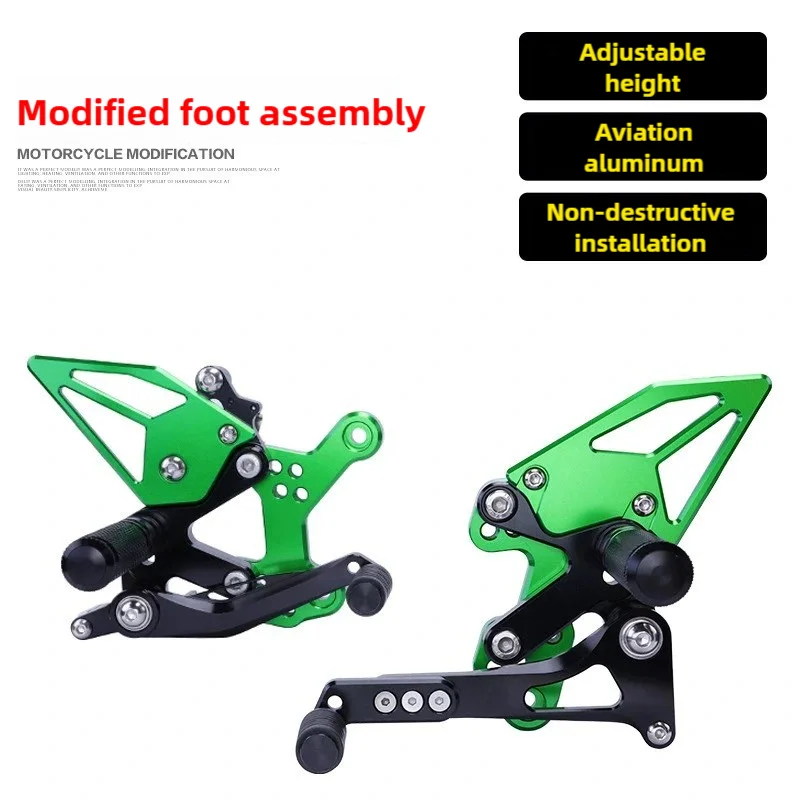 Motorcycle Adjustable Rear Set Foot Pegs Pedal Footrest Rearset CNC ...