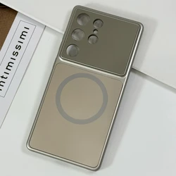 Enhanced Glass Magnetic Case with Magsafe Wireless Charging and Camera Protection Cover - Samsung S26 Plus (Titanium Gray)
