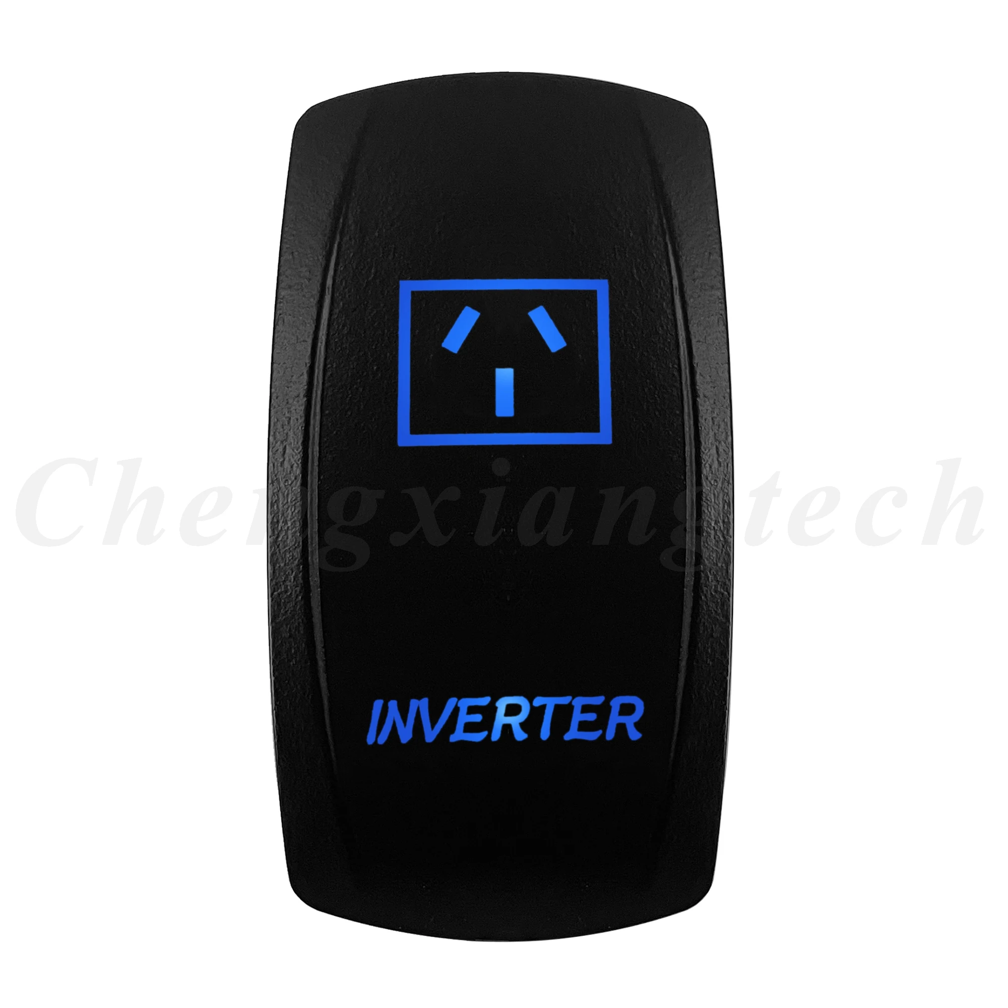 12V 20A Blue LED Waterproof Laser Rocker Switch - IP68 Rated