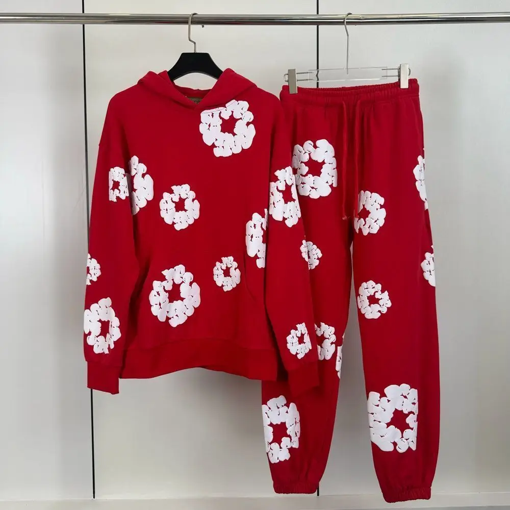 Fashion Top Quality New Men's Women's Same Kapok Printing Loose Velvet Warm Long-sleeved Hooded Sweater 2
