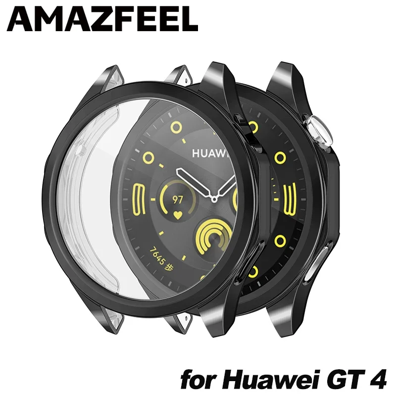 50pcs TPU Silicone Screen Protector Bumper Cases for Huawei Watch GT 4 - Full Coverage