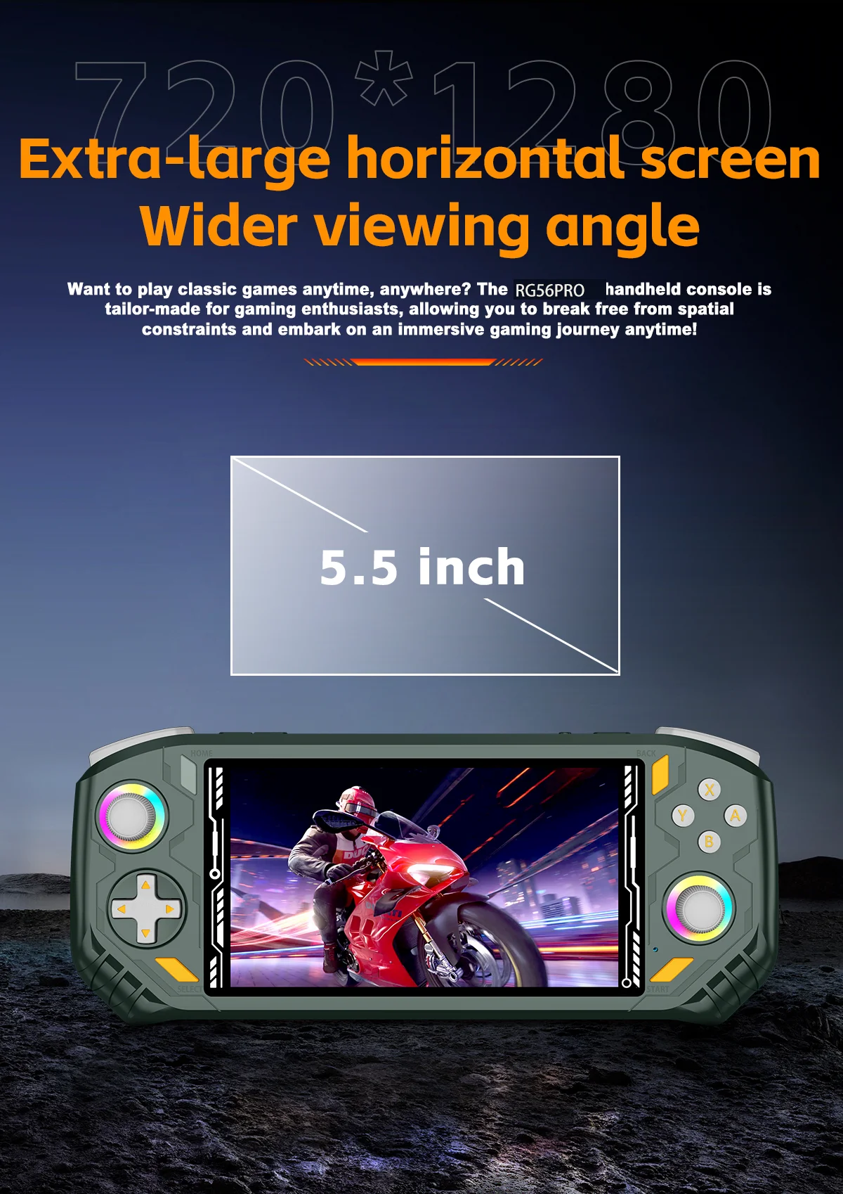 Rg56 Pro Mini Retro Gaming Handheld Console For Classic 3d Games_voghion.com