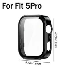 Dual PC Cases met Tempered Glass Screen Protector - Premium Beschermcover en Anti-Kras Film voor Smartwatch