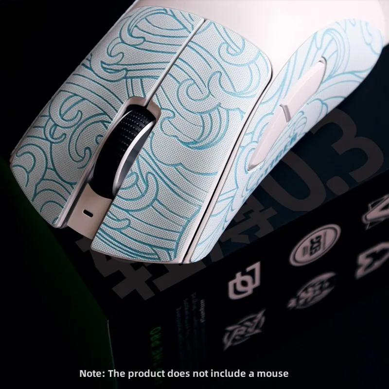 Esports Tiger Gaming Mouse Grip Tape Adesivos Laterais da Pele Resistente ao Suor para Razer Deathadder v3 Pro sem Fio