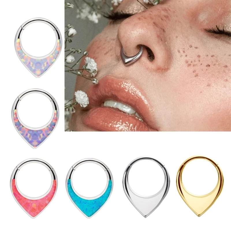 

Stainless Steel Nose Ring for Women Daith Piercing Earrings Hoop Heart Shape Helix Cartilage Ear Tragus Body Jewelry Gift 1PC