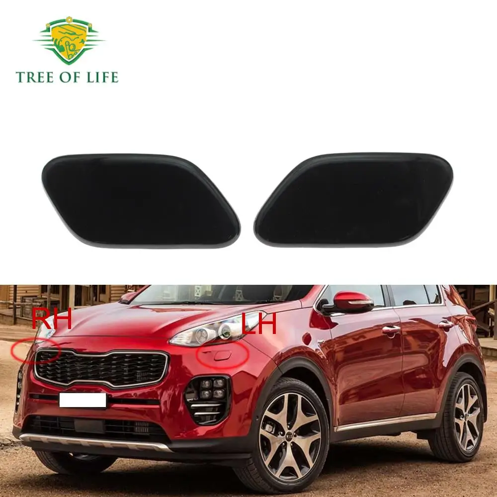 For Kia Sportage GT QL Unpainted Front Bumper Headlamp Washer Spray Nozzle Cover Jet Cap 98681D9000