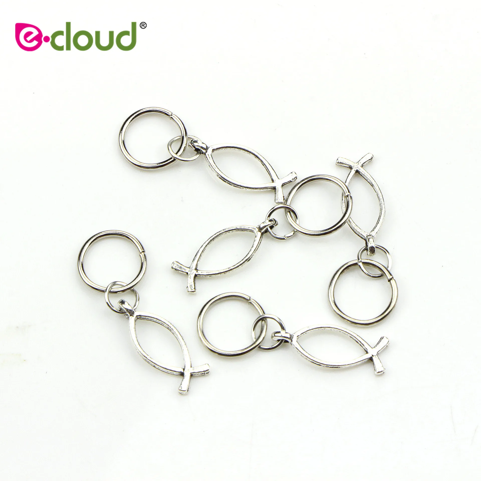 50Pcs Sliver Color Dreadlocks Beads Hair Braid Rings Clips DIY Braiding Metal Cuffs Jewelry Pendants Hair Decoration Accessories 4