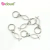 50Pcs Sliver Color Dreadlocks Beads Hair Braid Rings Clips DIY Braiding Metal Cuffs Jewelry Pendants Hair Decoration Accessories 4