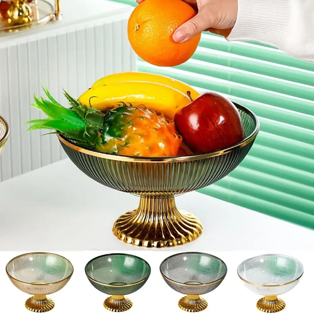 

Phnom Penh Fruit Plate Multifunction High Foot Plastic Snack Tray Decorative Round Tableware Container Candy