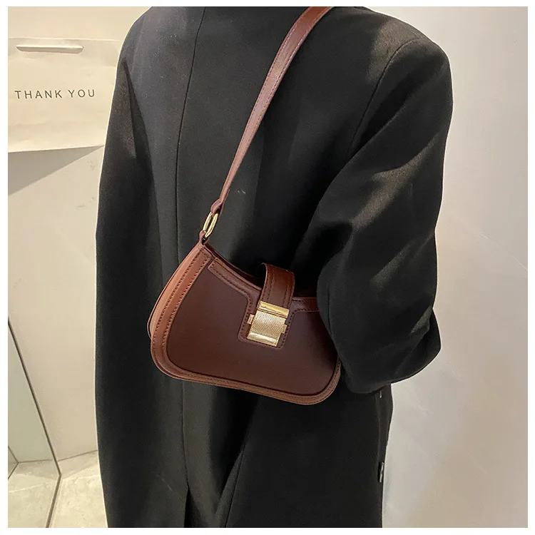 Vintage Style Ladies Shoulder Bag Lacquer Leather Handbag_voghion.com