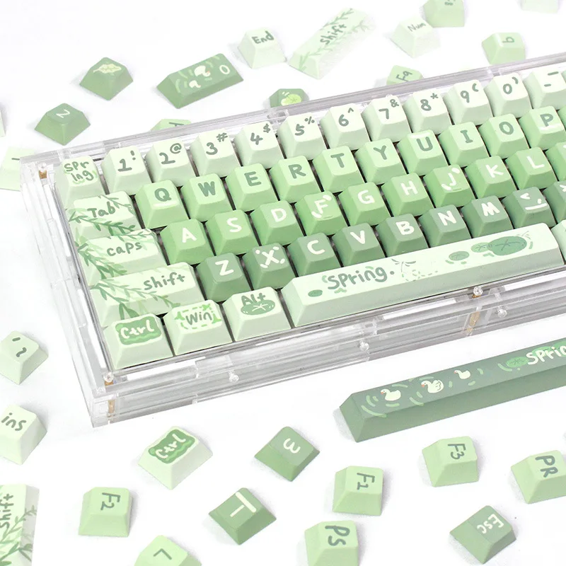 

Green Spring Tour Theme Original Factory Keycaps Mechanical Keyboards Customized Personalized Keycaps Upgraded Pbt