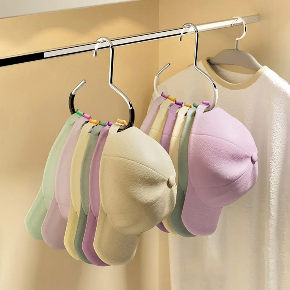 Durable Circle Ring Hat Hanger Non-marking Non-slip Hat Storage Hook Scarf Towel Tie Hanging Rack 1