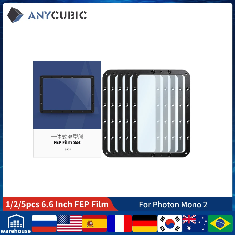 Anycubic-fep Film Conjunto para Impressoras 3d Photon Mono Integrated Release Lcd Peças de Impressora de Resina 6.6 pc Pcs Pcs