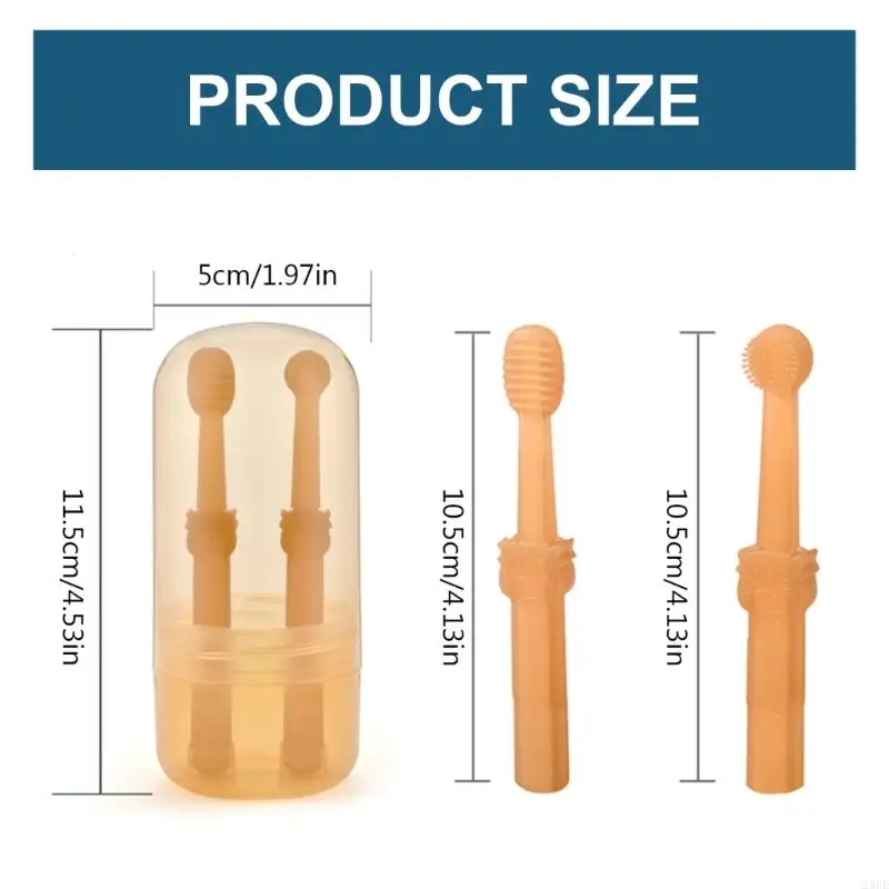 360-degree Head Toothbrush Set Silicone for Small Pet Puppy Kitten Teeth Cleani
