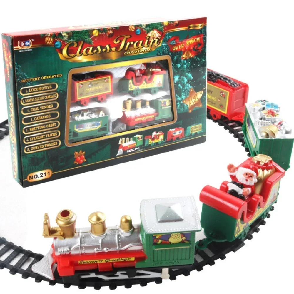 Train Set Mini Santa Claus Rail Car Toy Creative Decoration Christmas Tree Train Gift Children's Education Electric Train Set