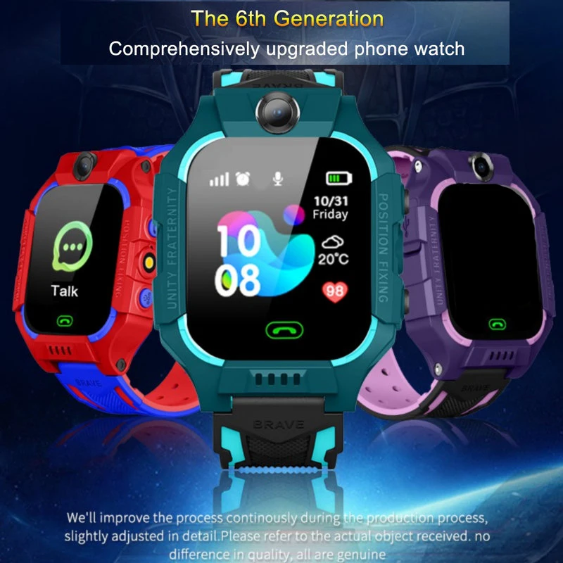 Q12B Montre intelligente pour enfants Smartwatch Phone Watch pour Android  IOS Life Étanche LBS Positionnement Carte SIM 2G Appel Dail Couleur: Comme  indiqué