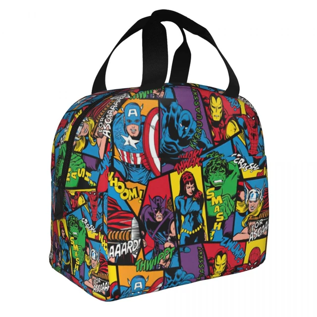 Marvel Kid's Dual Compartment Insulated Reusable Lunch Bag for