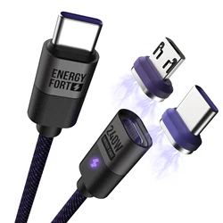 100W Magnetic Fast Charging Type-C Cable with Supercharging Capability for 0.5m (TypeC and Micro)