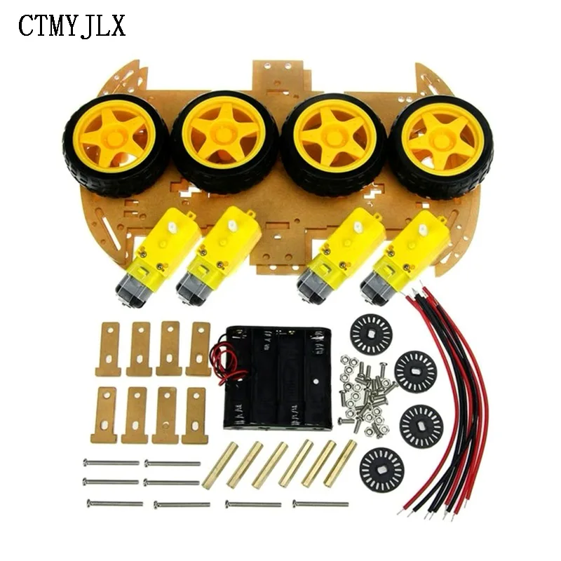 Kit Châssis Robot 4WD pour Arduino avec Encodeur Vitesse Moteur TT