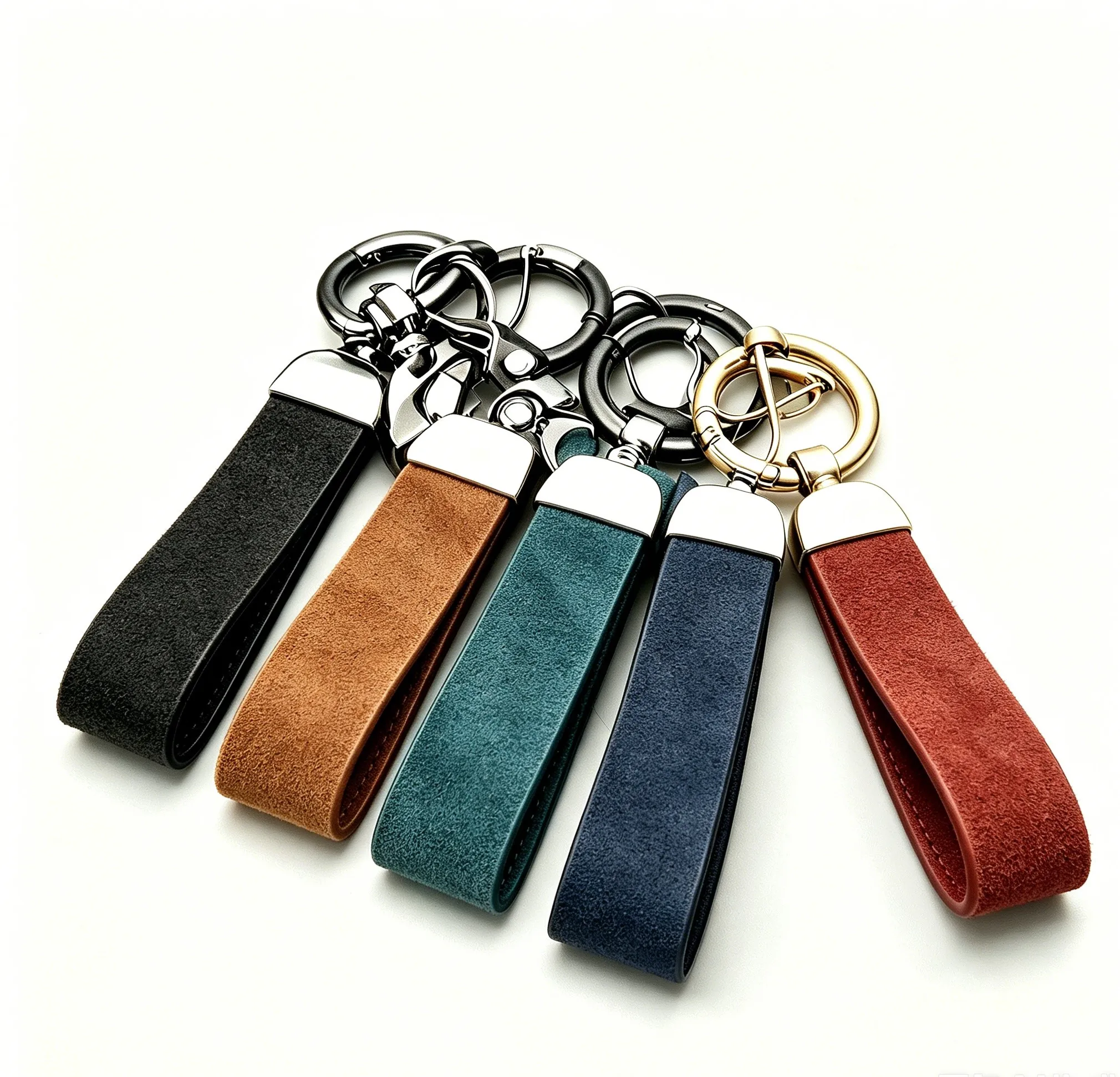 Personalized Crazy Horse Leather Car Ornament Keychain Pendant Charm Gift