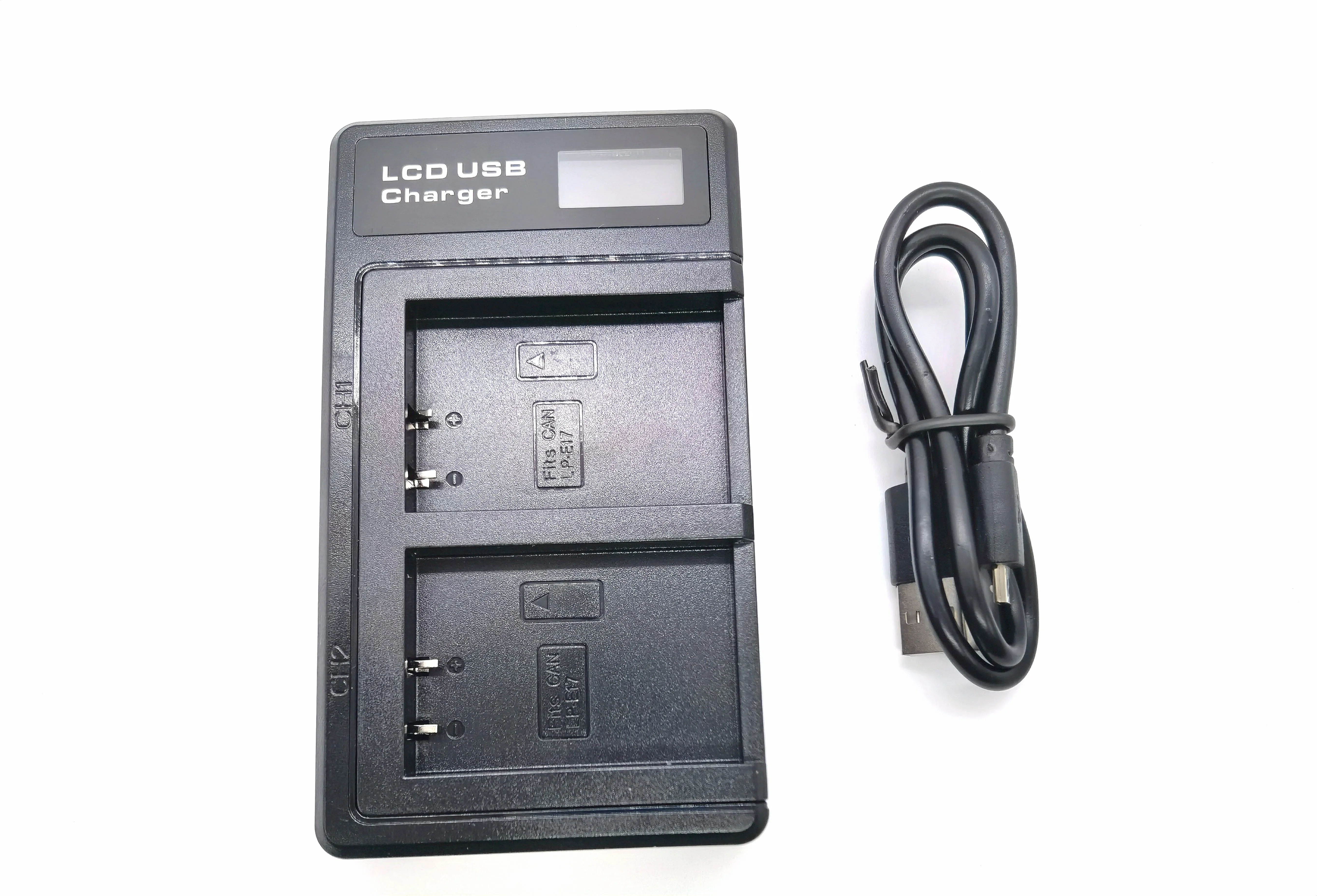 LPE17 LP E17 LP-E17 카메라 LCD USB 듀얼 충전기, 캐논 EOS 200D M3 M6 750D 760D T6i T6s 800D 8000D 키스 X8i 충전기