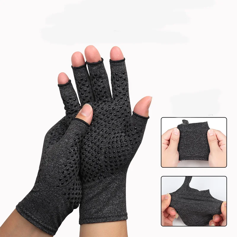 Adhesive Half Finger Cycling Gloves Anti-slip Sports Outdoor Fitness
