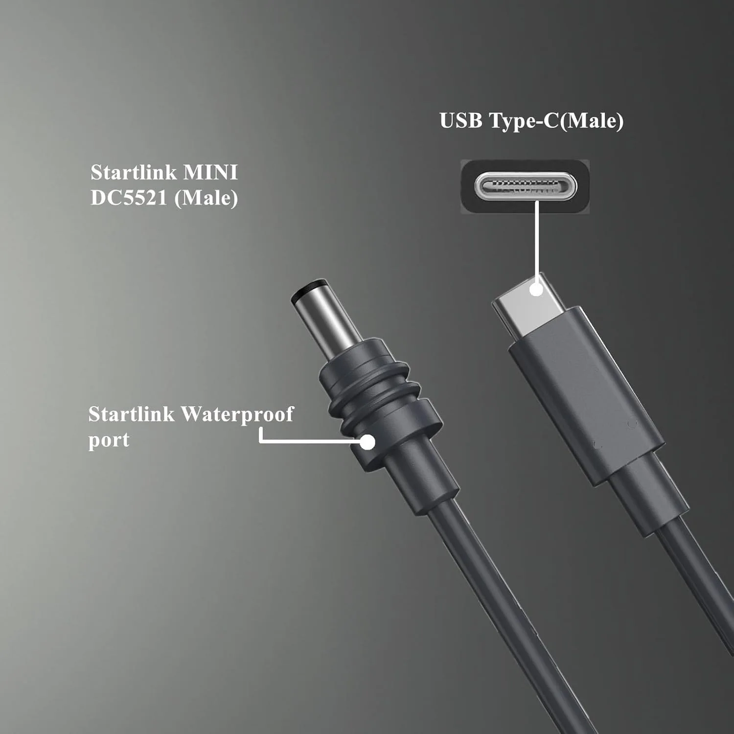 Starlink Mini Cable USB C to DC Power Cable 100W PD 1M Starlink Mini Waterproof Charging charging cable usb charging cable