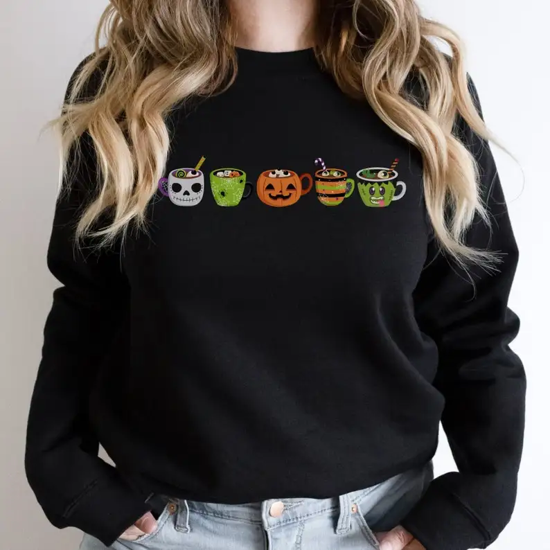 Funny little things Halloween Sweatshirt, Fall women costume party gift for cute sweatshirt Cotton Streetwear harajuku Fashion