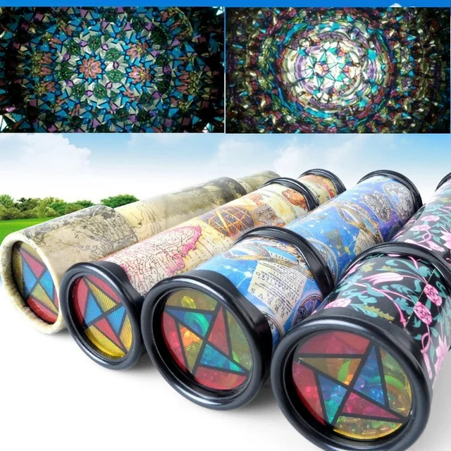 Scalable Rotation Kaleidoscope 30cm 21cm Magic Changeful Adjustable Fancy Colored World Toys for Children Autism Kid Puzzle Toy 1