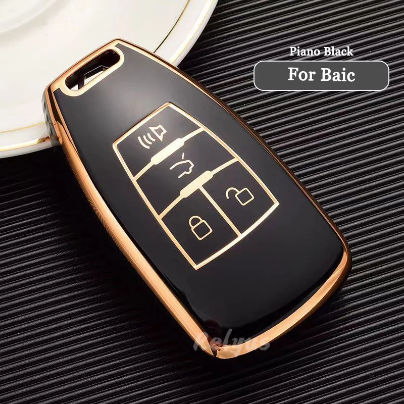 

TPU Car Remote Key Protected Case Cover for Baic BJ40 PLUS EX5 EU5 EC5 BJ80 Key Holder Fob Auto Accessories