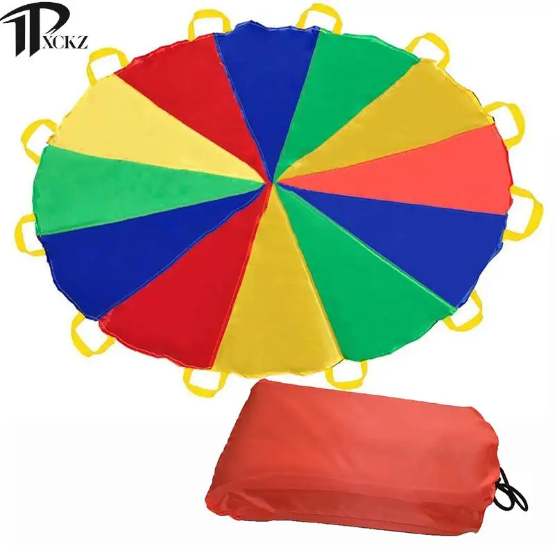 

Rainbow Umbrella Parachute Toy Whack A Mole Outdoor Games For Kids Sport Teamwork For Children Boys Girls Kindergarten Toys