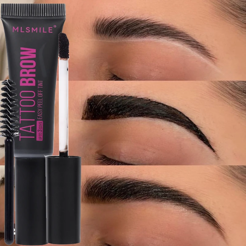 

Long Lasting Tearing Eyebrow Gel Semi-Permanent Waterproof Tattoo Tint Sweatproof Peel Off Dyeing Eyebrow Cream Makeup Cosmetics