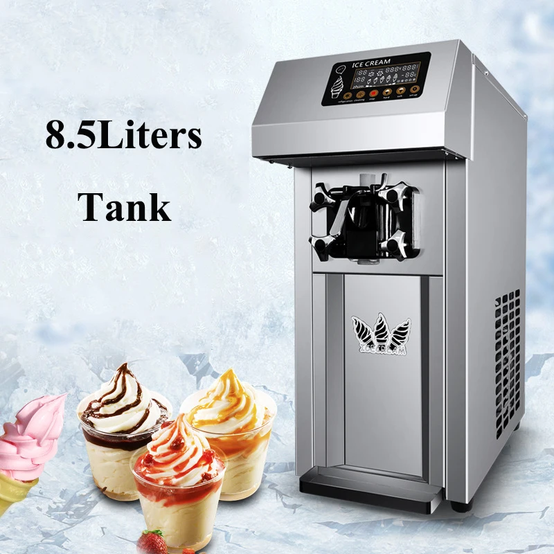 

Soft Ice Cream Machine Single Flavour Commercial Electric 8.5 Liters Tank Keep Fresh At Night