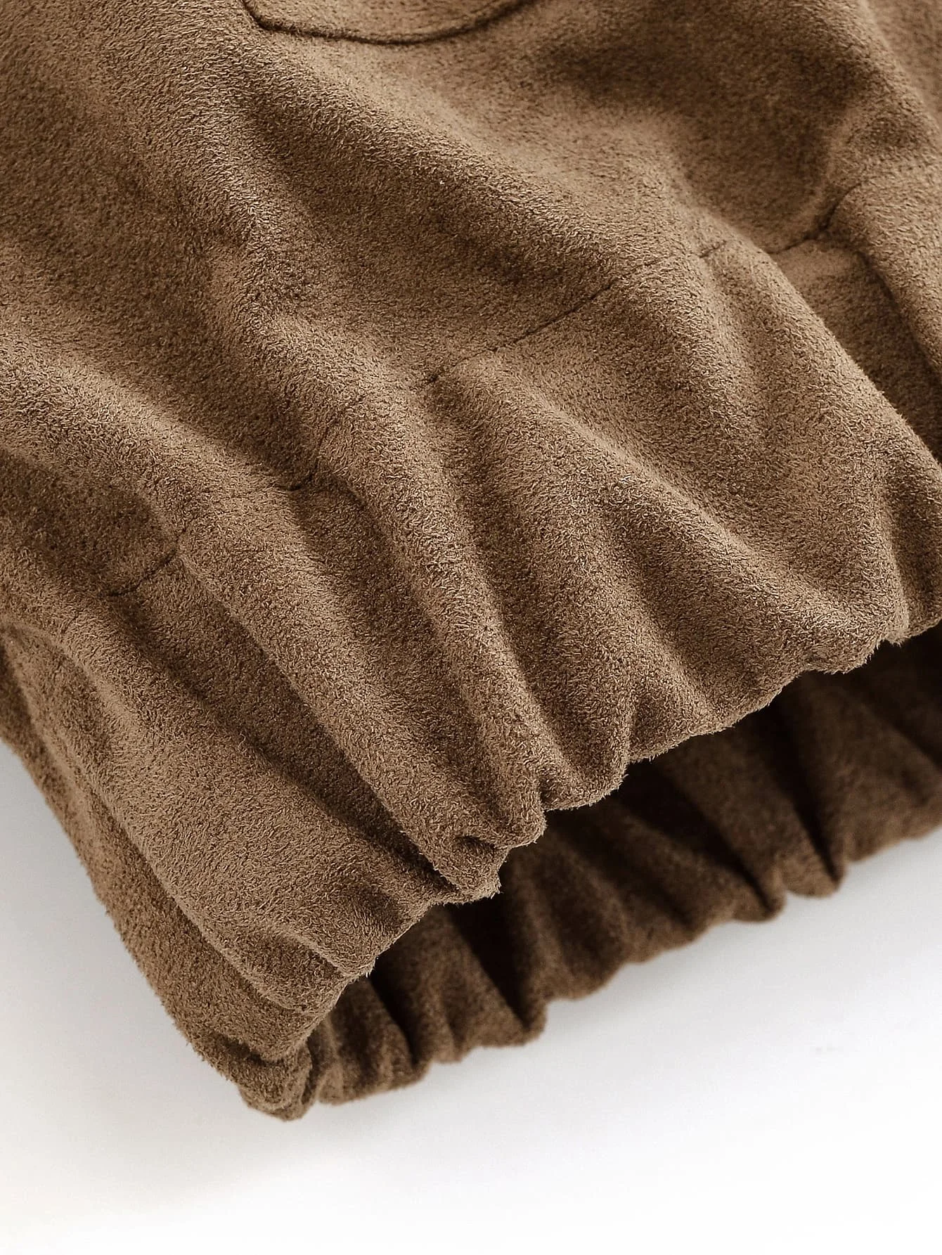 Women Bomber Suede Jackets Female Long Sleeve Zipper Short Jacket Coat Autumn Winter Large Pocket Elastic Hem Jackets Streetwear