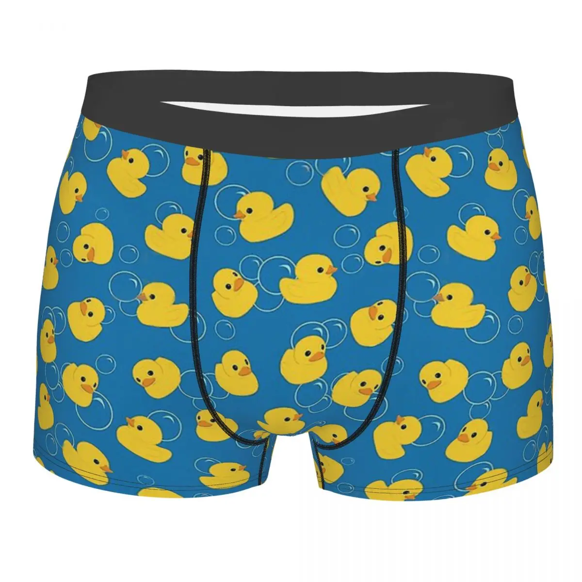 

Rubber Duck Bath Toy Yellow Cute Bubble Pattern Underpants Homme Panties Men's Underwear Comfortable Shorts Boxer Briefs