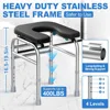 U-Shaped Shower Chair with Thick Padded Cushion, 400LBS Stainless Steel Shower Seat for Inside Shower, Adjustable Bath Chair 4