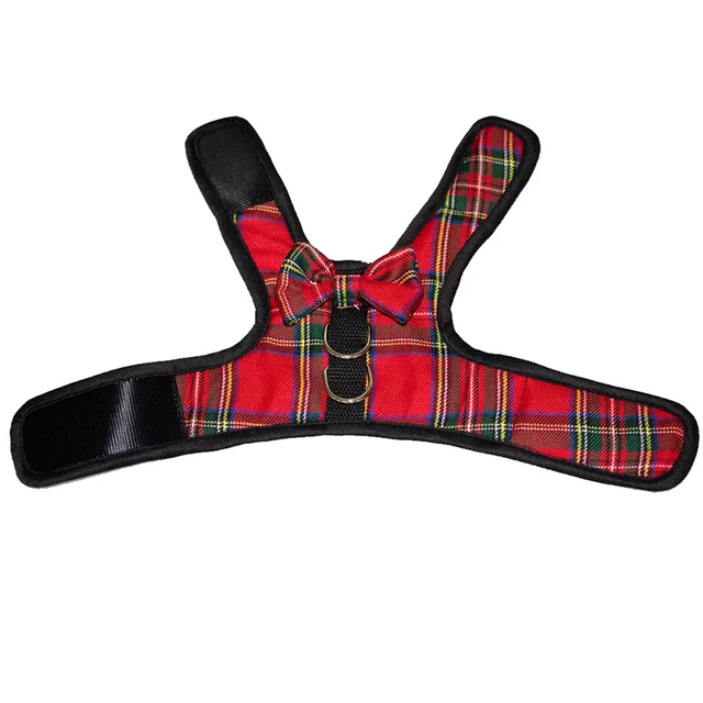 Adjustable Dog Harness Dog Vest with Leash Set Lattice Pet Harness For Puppy Chihuahua Small Dogs Leash Set With Bow Pet Clothes 5