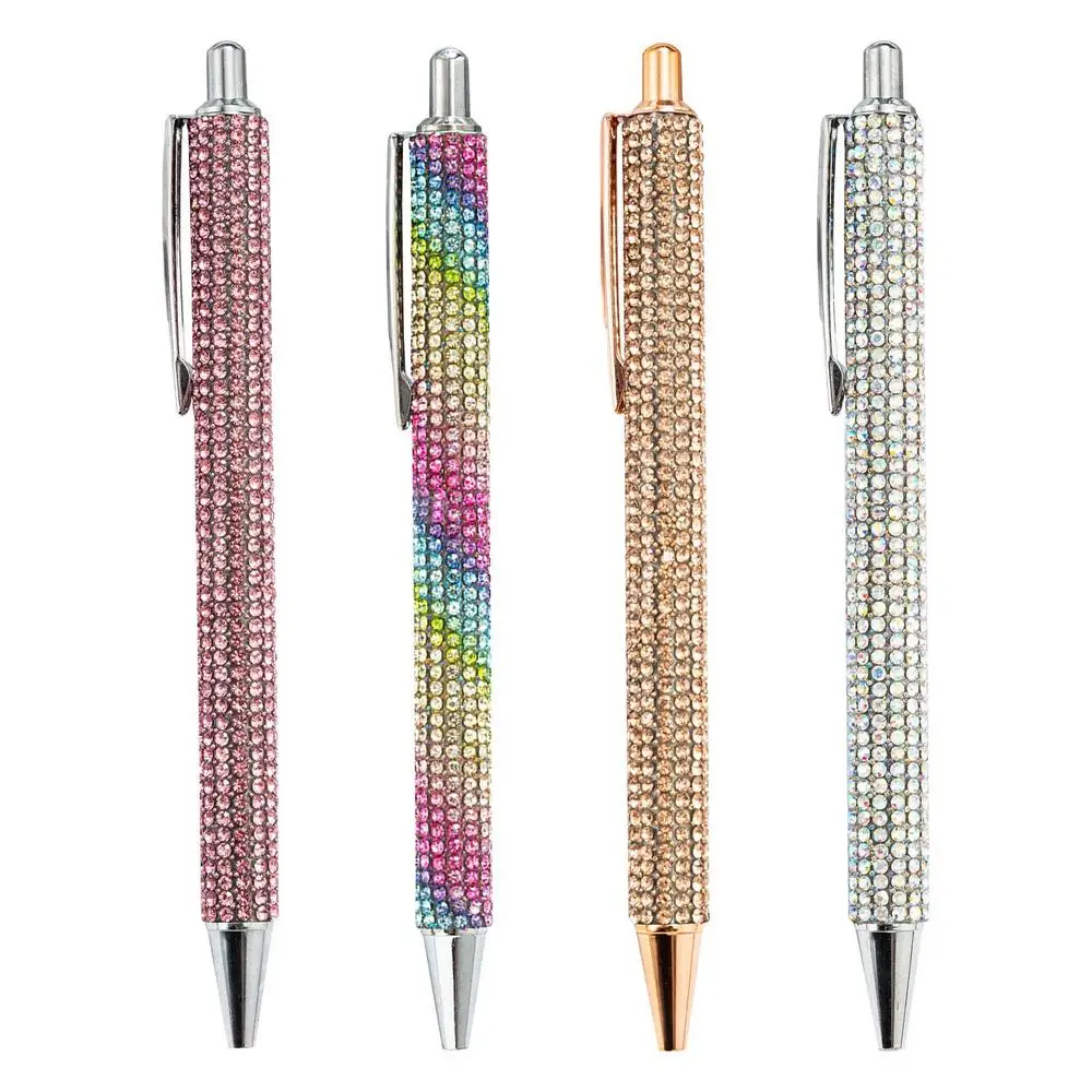 Feiner 1,0 mm Gelstift, Strass-Kugelschreiber, Roségold, Luxus-Stift, glitzernder Kristall-Schreibstift, für Studenten, Schule, Büro, Schreibwaren – Detail 1