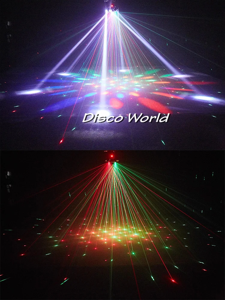 Leistungsstarke 6-Arme Moving Head Strahl Licht Fernbedienung Bunte Streifen Strobe Laser DMX Bühnenbeleuchtung Für DJ Disco Party Club – Detail 11
