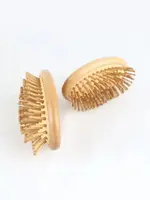 Wooden Massage Comb Mini Brush Massage Detangling Hairbrush No Handle Scalp Care Styling Comb for Straight Curl Hair 1